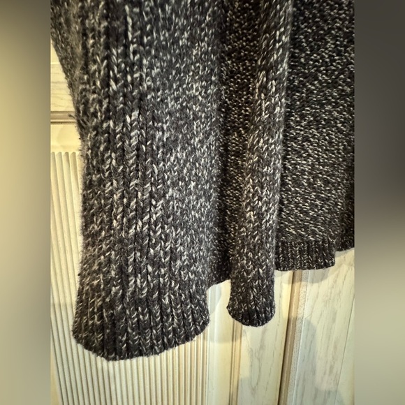 THEORY Womens Gray Chunky Knit Long Shawl Cardigan Sweater Wool/Cashmere Blend M - Picture 10 of 14